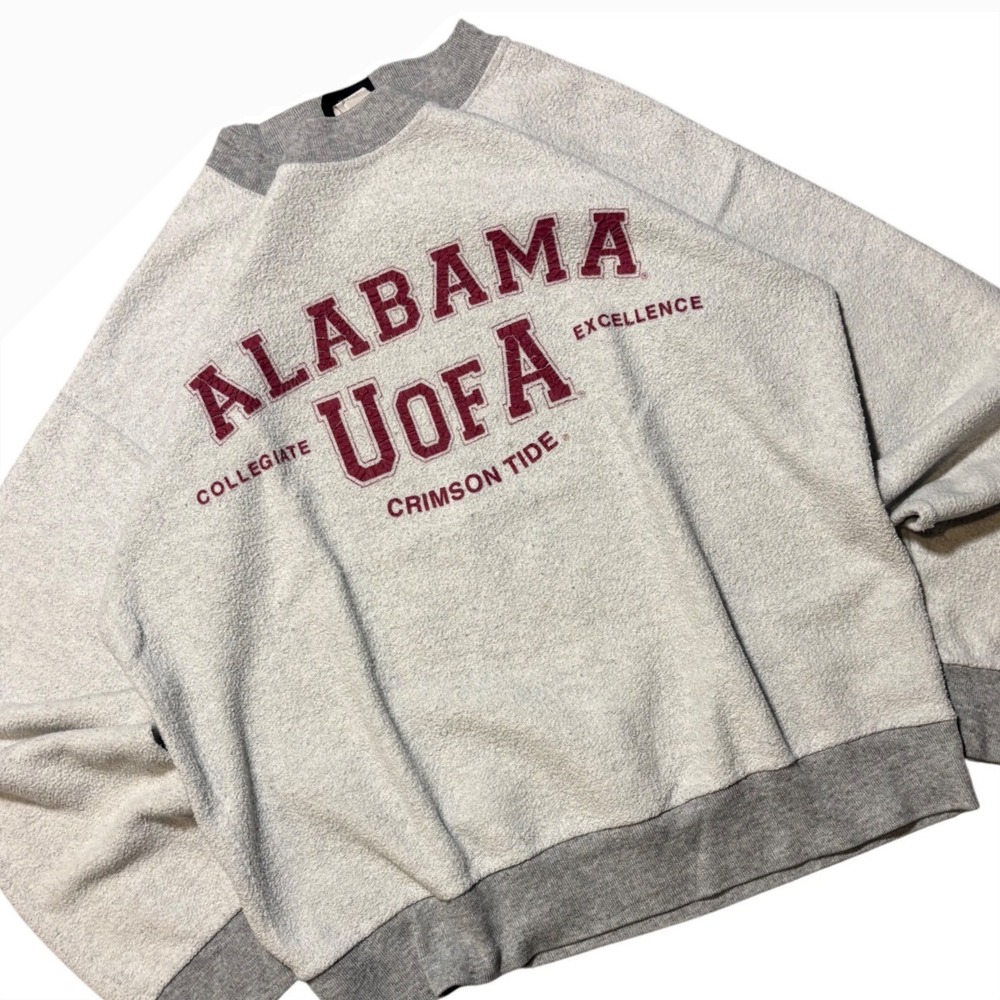 Vintage TSI Alabama Crimson Tide U of A Sweatshirt Mens Medium Grey Made‎ in USA
